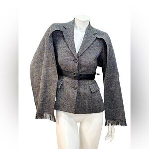 Christian Dior Galliano Era 3-Piece Blazer, Cape & Belt Set – SS2011 – FR36